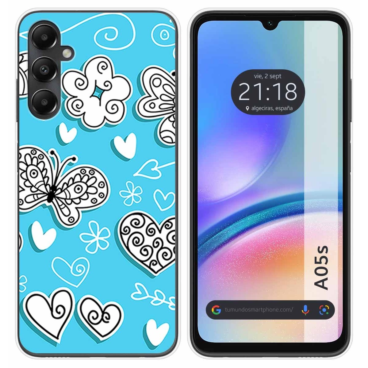 Funda Silicona para Samsung Galaxy A05s diseño Mariposas Dibujos