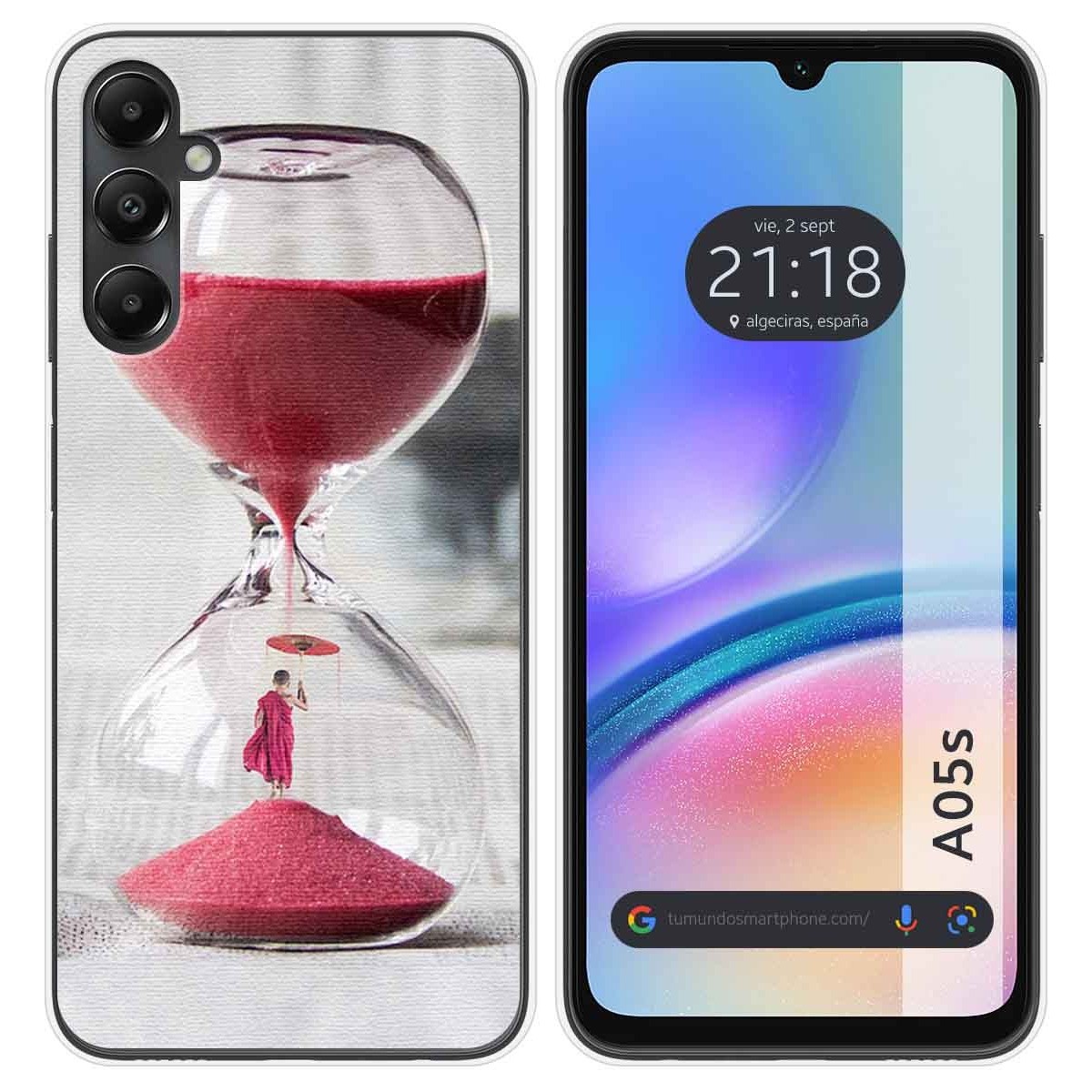 Funda Silicona para Samsung Galaxy A05s diseño Reloj Dibujos