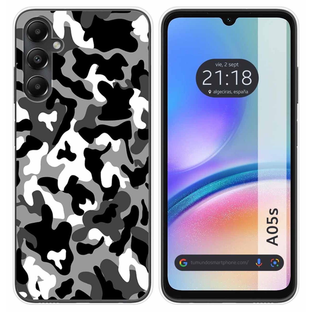 Funda Silicona para Samsung Galaxy A05s diseño Snow Camuflaje Dibujos