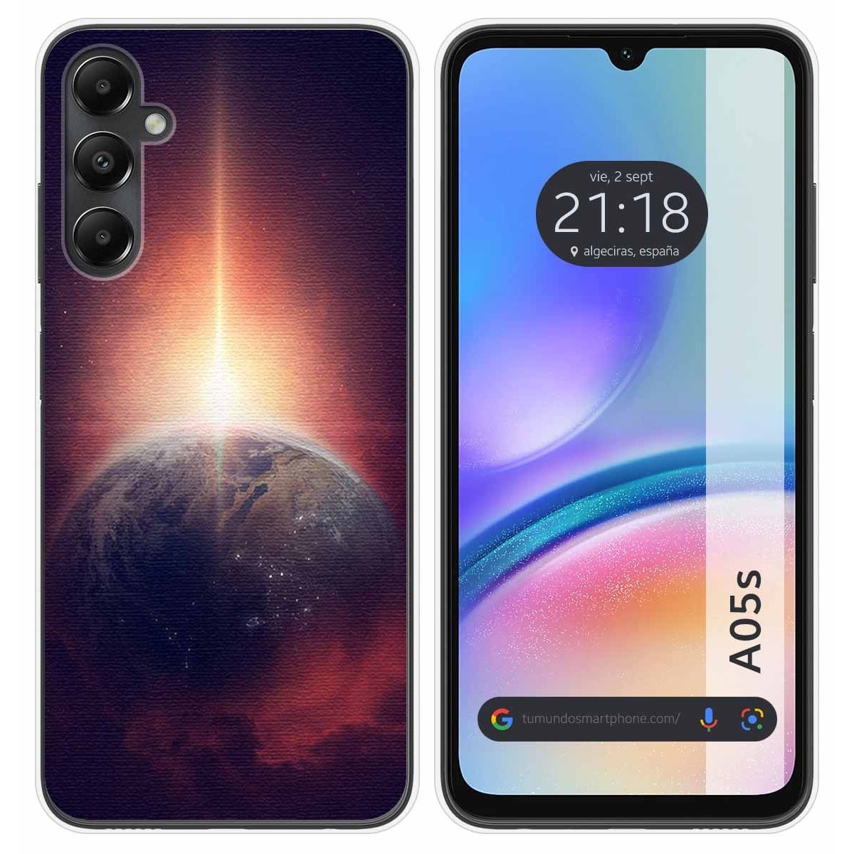 Funda Silicona para Samsung Galaxy A05s diseño Tierra Dibujos
