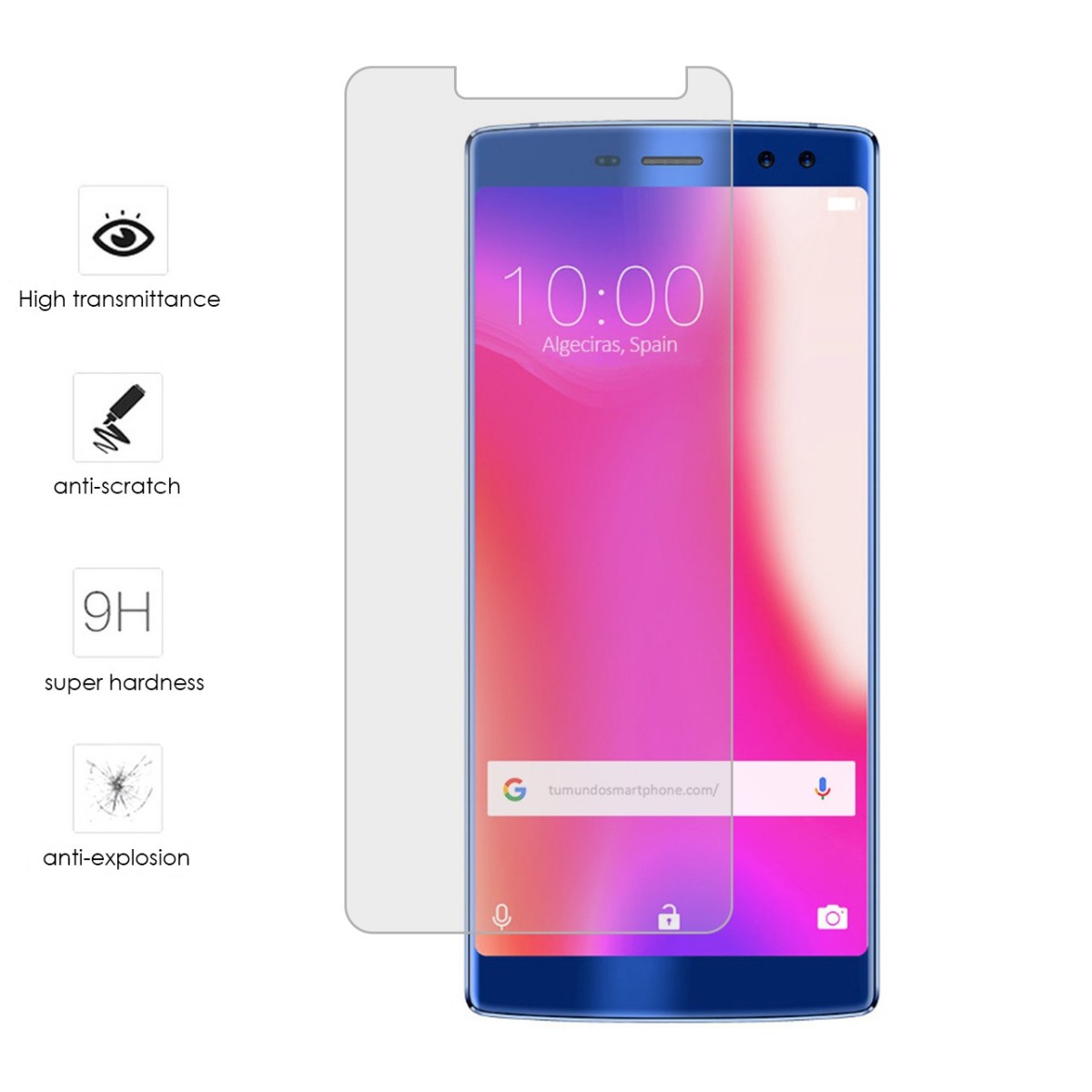 Protector Cristal Templado para Doogee Bl12000 Vidrio