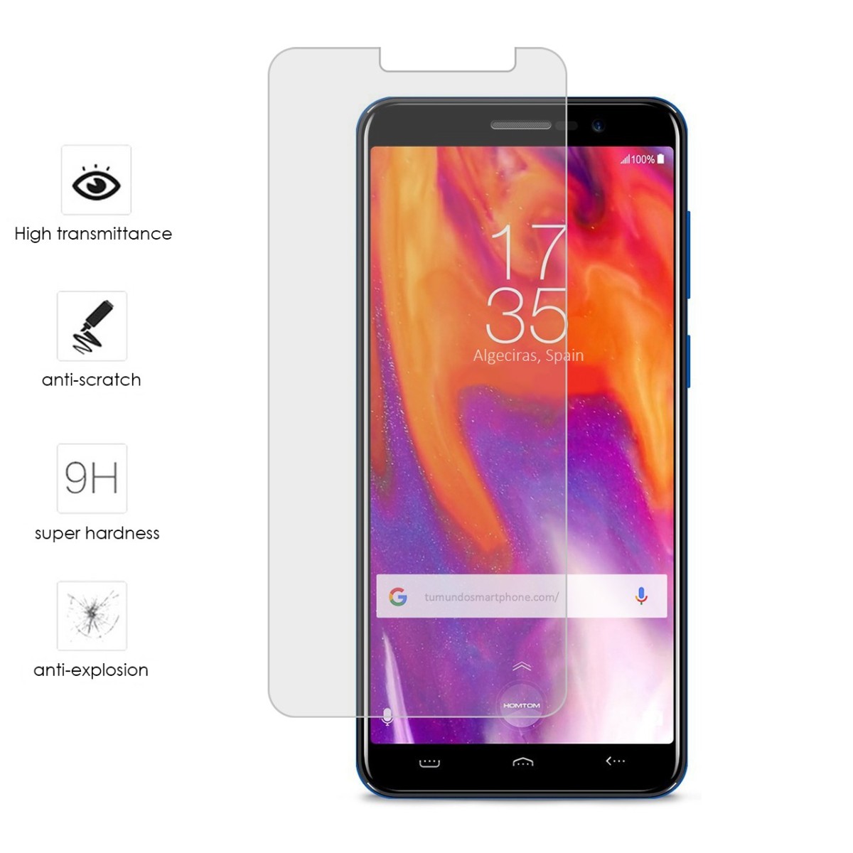 Protector Cristal Templado para Homtom S12 Vidrio