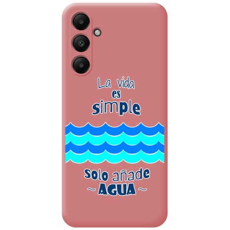 Funda Silicona Líquida Rosa para Samsung Galaxy A05s diseño Agua Dibujos