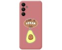 Funda Silicona Líquida Rosa para Samsung Galaxy A05s diseño Vegan Life Dibujos