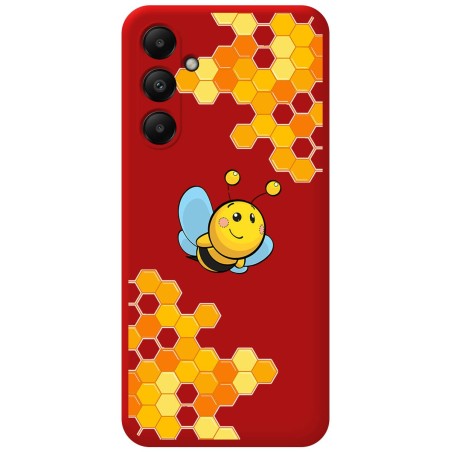 Funda Silicona Líquida Roja para Samsung Galaxy A05s diseño Abeja Dibujos