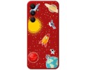 Funda Silicona Líquida Roja para Samsung Galaxy A05s diseño Espacio Dibujos