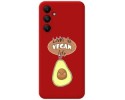 Funda Silicona Líquida Roja para Samsung Galaxy A05s diseño Vegan Life Dibujos