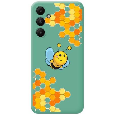 Funda Silicona Líquida Verde para Samsung Galaxy A05s diseño Abeja Dibujos
