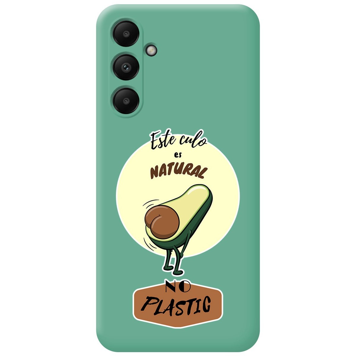 Funda Silicona Líquida Verde para Samsung Galaxy A05s diseño Culo Natural Dibujos