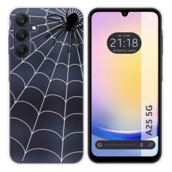 Funda Silicona Transparente para Samsung Galaxy A25 5G diseño Araña Dibujos