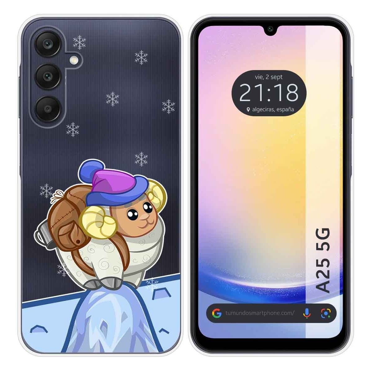 Funda Silicona Transparente para Samsung Galaxy A25 5G diseño Cabra Dibujos
