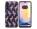 Funda Silicona Transparente para Samsung Galaxy A25 5G diseño Flamenco Dibujos