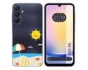 Funda Silicona Transparente para Samsung Galaxy A25 5G diseño Playa Dibujos