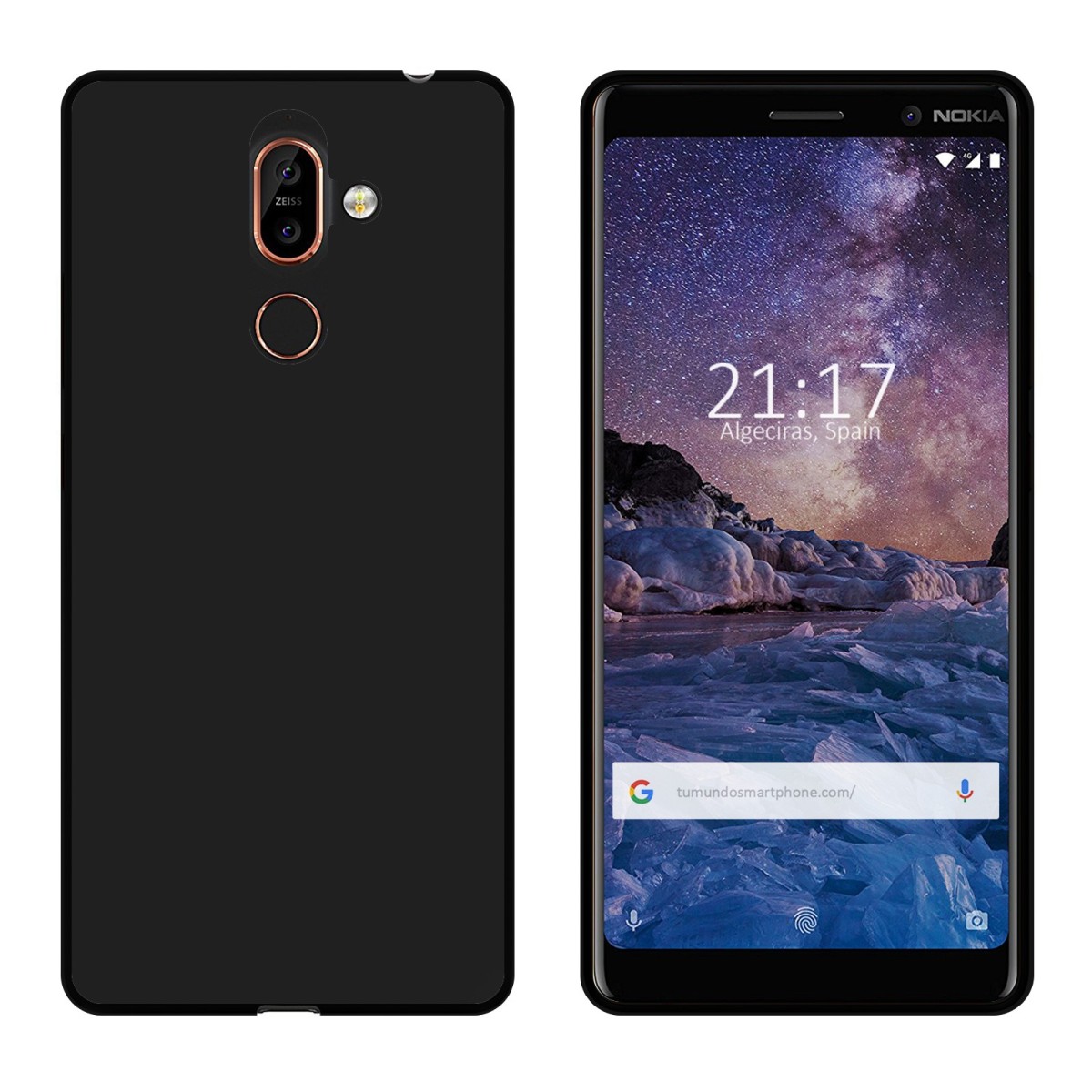 Funda Gel Tpu para Nokia 7 Plus Color Negra
