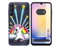Funda Silicona Transparente para Samsung Galaxy A25 5G diseño Unicornio Dibujos