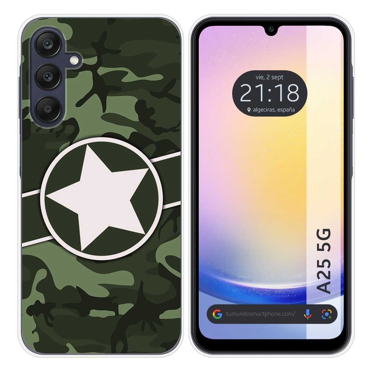 Funda Silicona para Samsung Galaxy A25 5G diseño Camuflaje 01 Dibujos