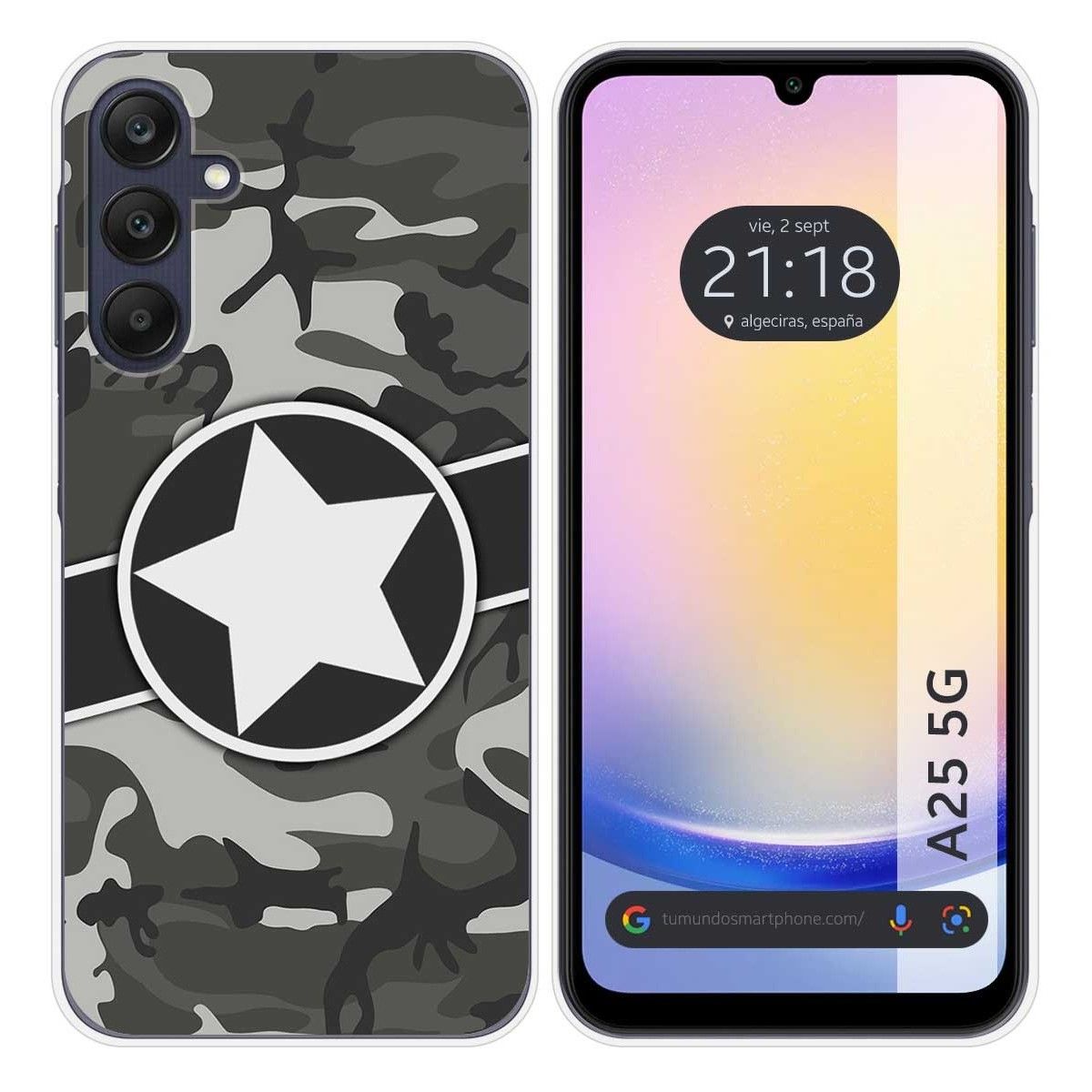 Funda Silicona para Samsung Galaxy A25 5G diseño Camuflaje 02 Dibujos