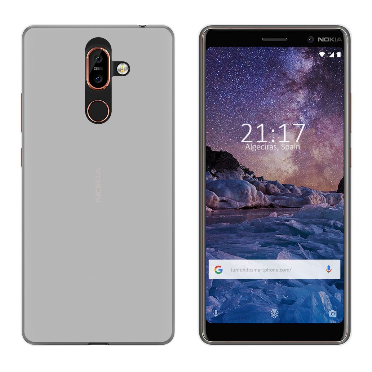 Funda Gel Tpu para Nokia 7 Plus Color Transparente