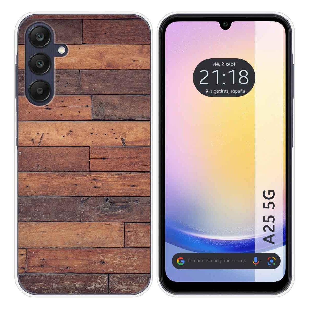 Funda Silicona para Samsung Galaxy A25 5G diseño Madera 03 Dibujos
