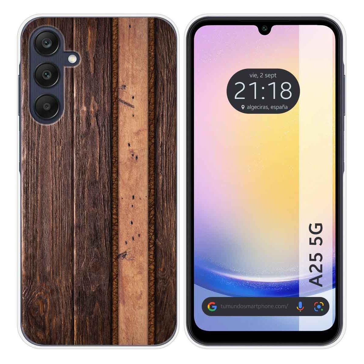 Funda Silicona para Samsung Galaxy A25 5G diseño Madera 05 Dibujos