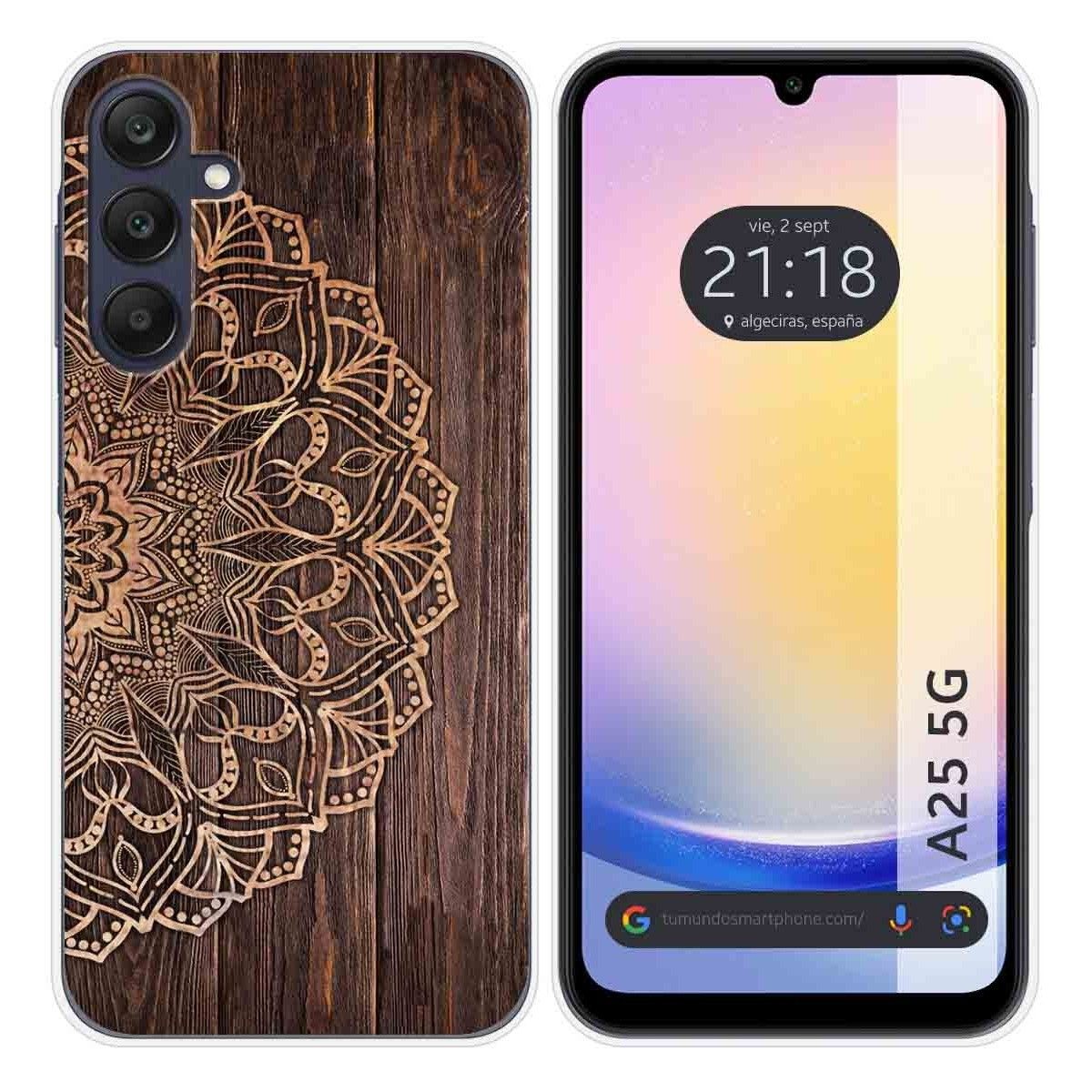 Funda Silicona para Samsung Galaxy A25 5G diseño Madera 06 Dibujos