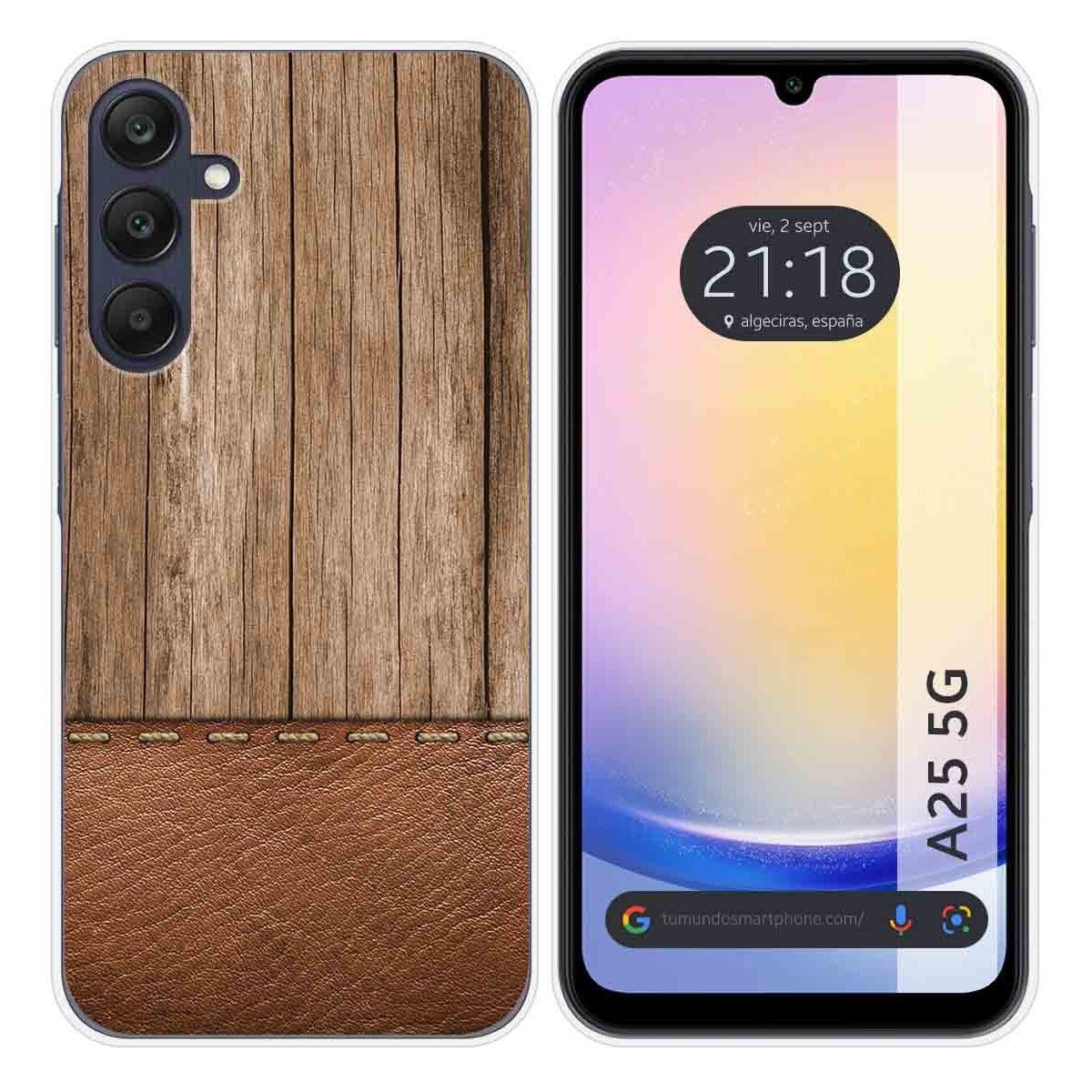 Funda Silicona para Samsung Galaxy A25 5G diseño Madera 09 Dibujos