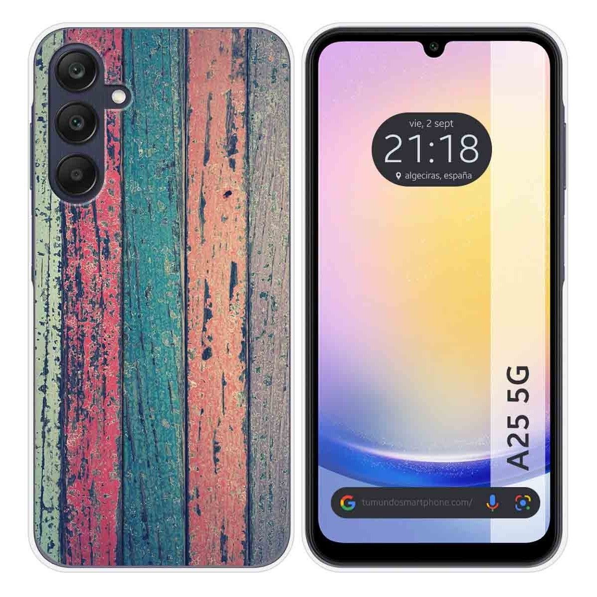 Funda Silicona para Samsung Galaxy A25 5G diseño Madera 10 Dibujos
