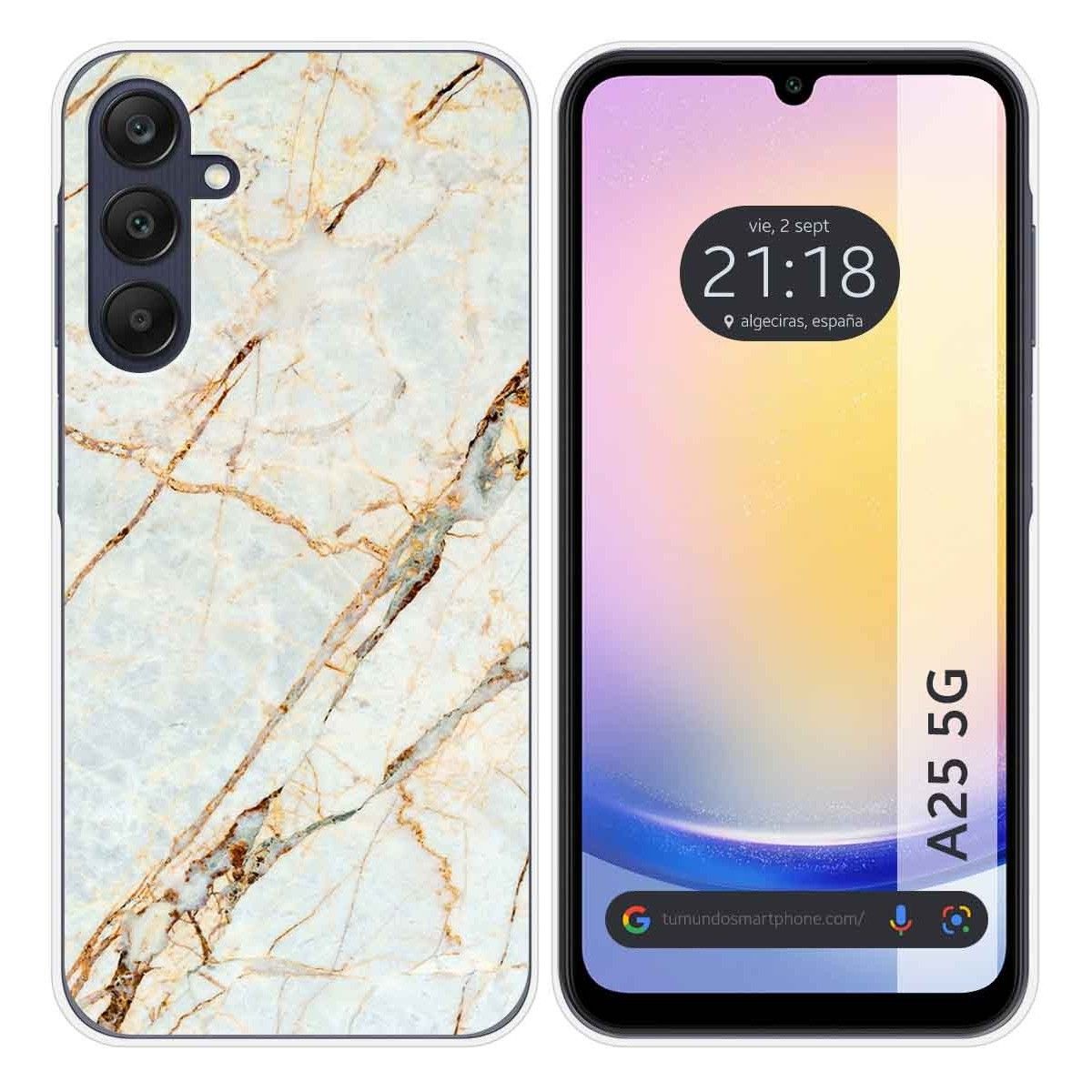 Funda Silicona para Samsung Galaxy A25 5G diseño Mármol 13 Dibujos