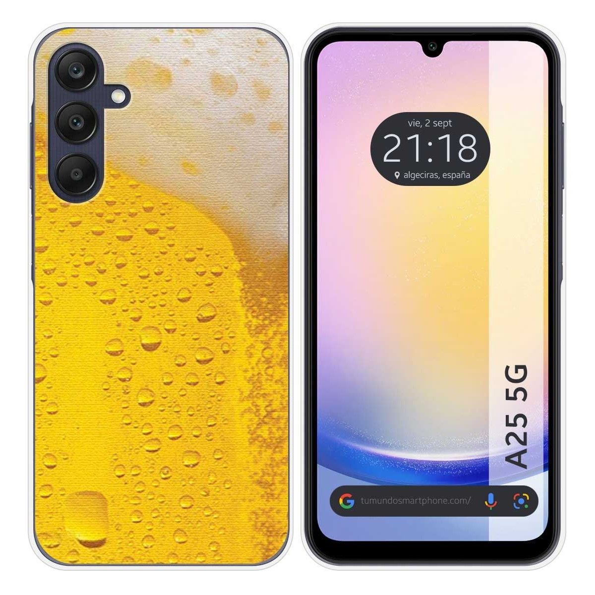 Funda Silicona para Samsung Galaxy A25 5G diseño Cerveza Dibujos