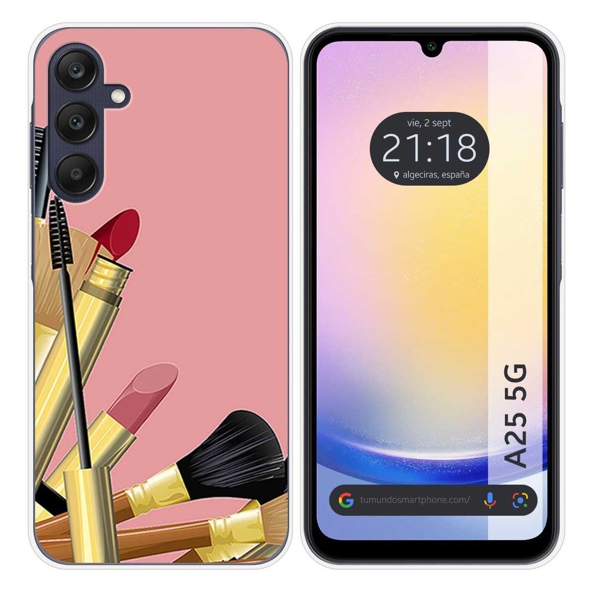 Funda Silicona para Samsung Galaxy A25 5G diseño Brochas Dibujos