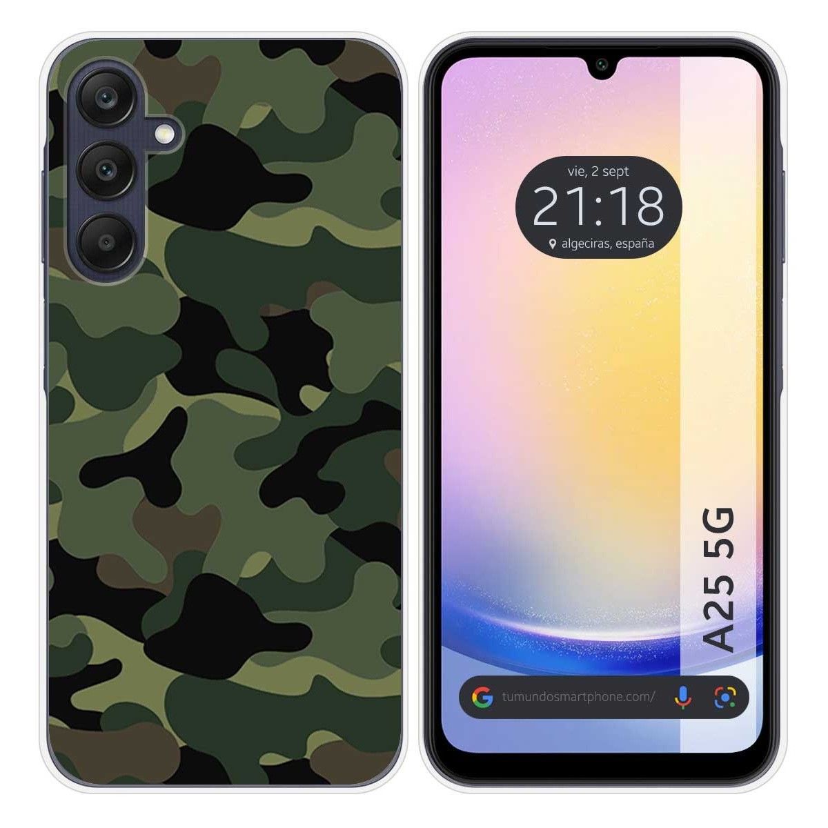 Funda Silicona para Samsung Galaxy A25 5G diseño Camuflaje Dibujos
