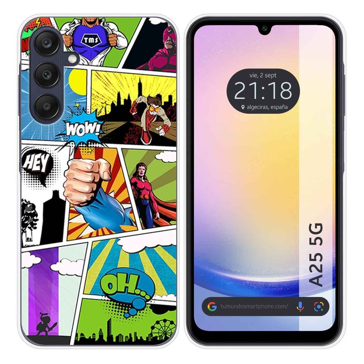 Funda Silicona para Samsung Galaxy A25 5G diseño Comic Dibujos