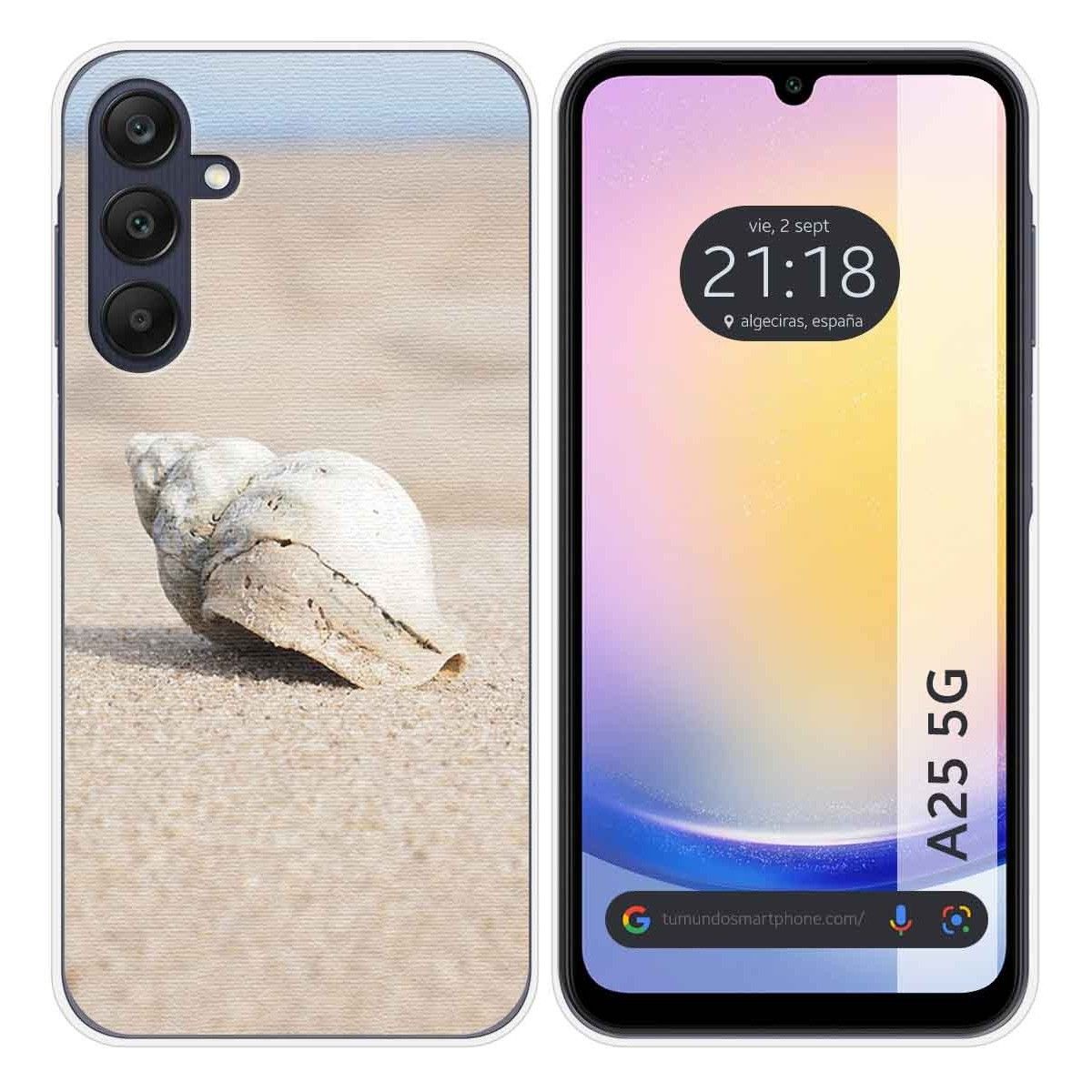 Funda Silicona para Samsung Galaxy A25 5G diseño Concha Dibujos