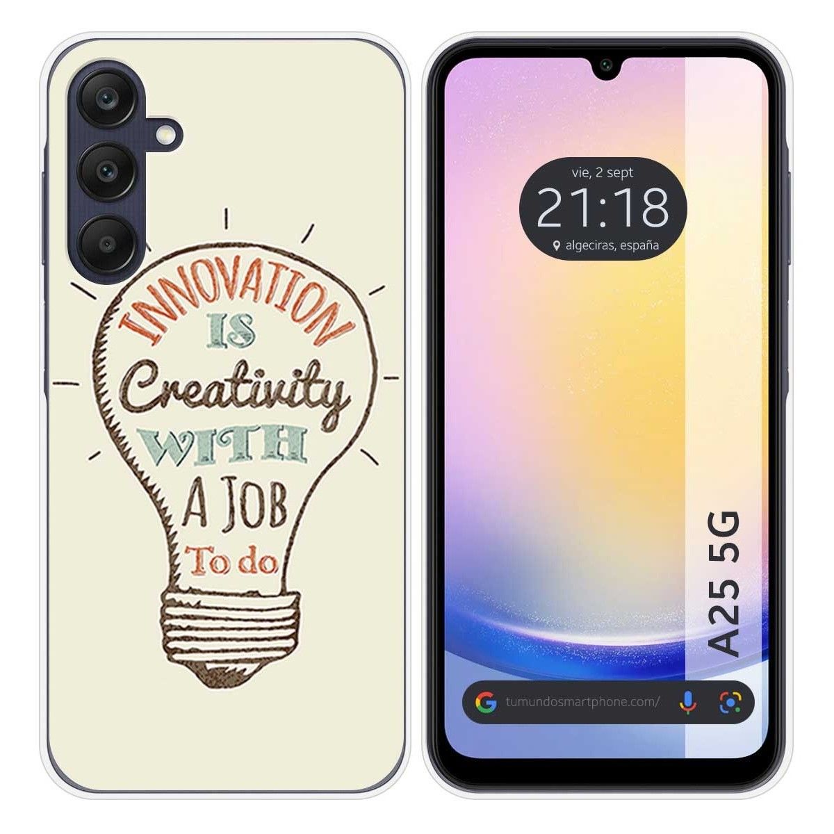 Funda Silicona para Samsung Galaxy A25 5G diseño Creativity Dibujos