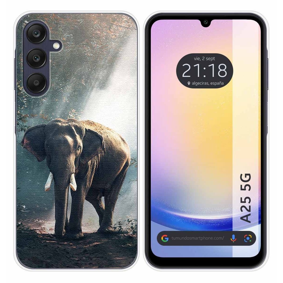 Funda Silicona para Samsung Galaxy A25 5G diseño Elefante Dibujos