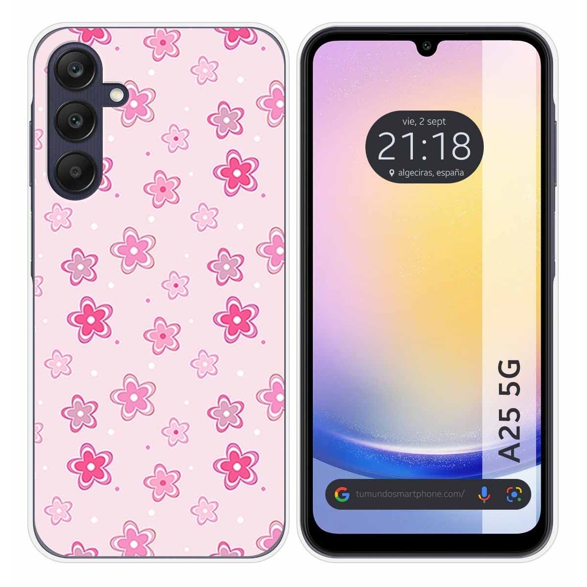 Funda Silicona para Samsung Galaxy A25 5G diseño Flores Dibujos