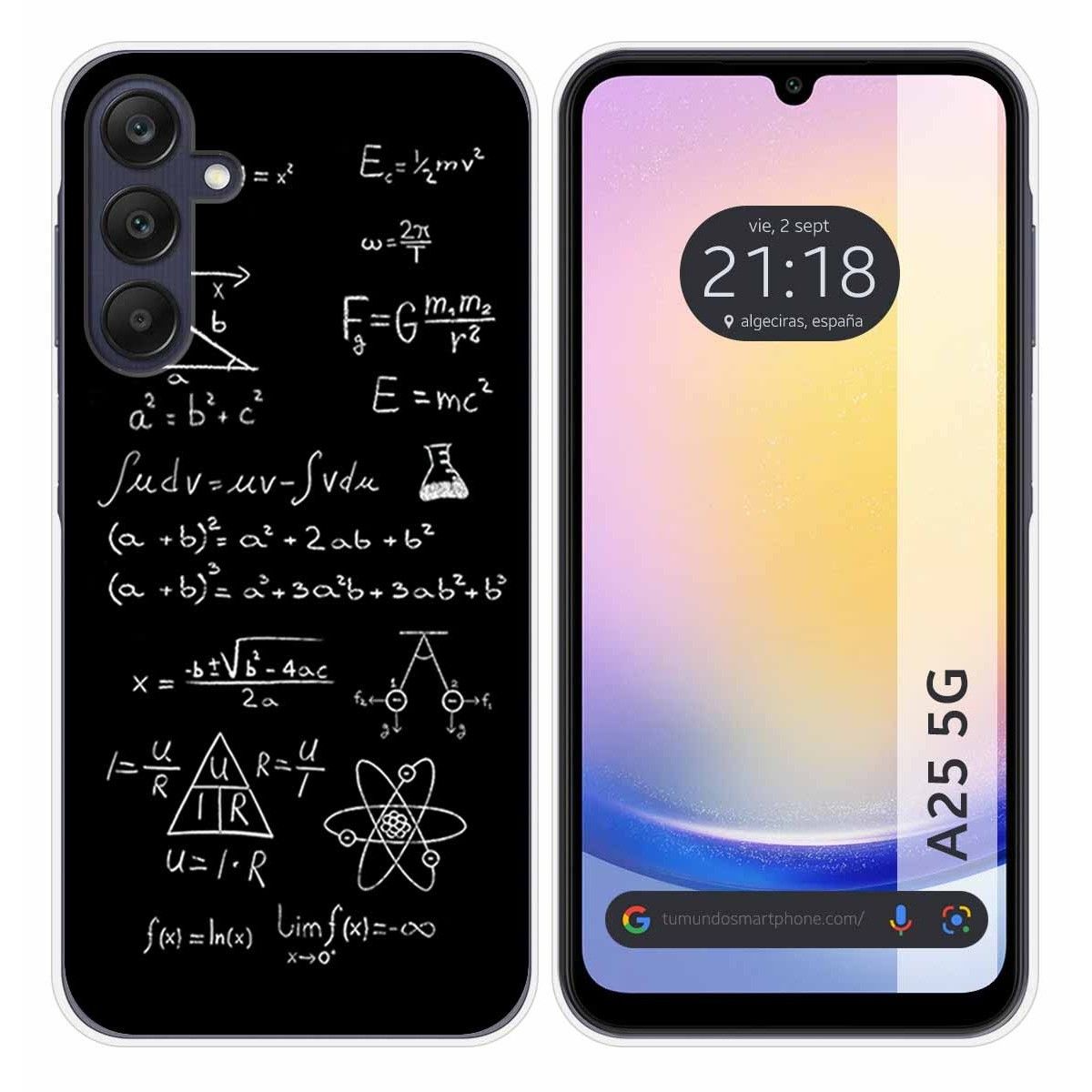Funda Silicona para Samsung Galaxy A25 5G diseño Formulas Dibujos