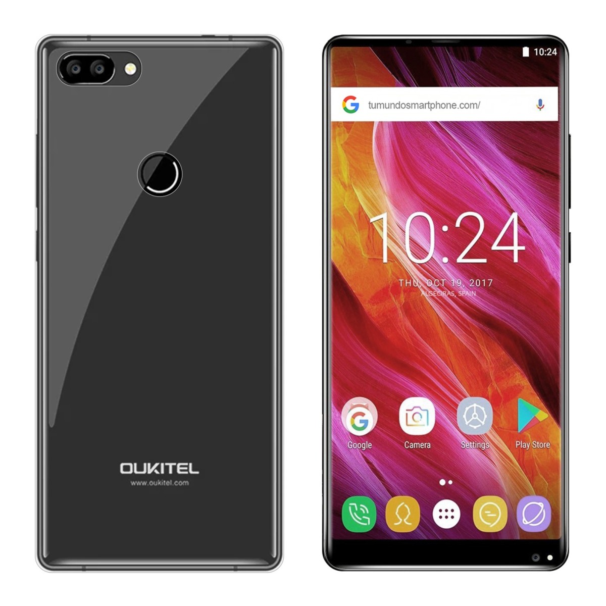 Funda Gel Tpu para Oukitel Mix 2 Color 100 % Transparente