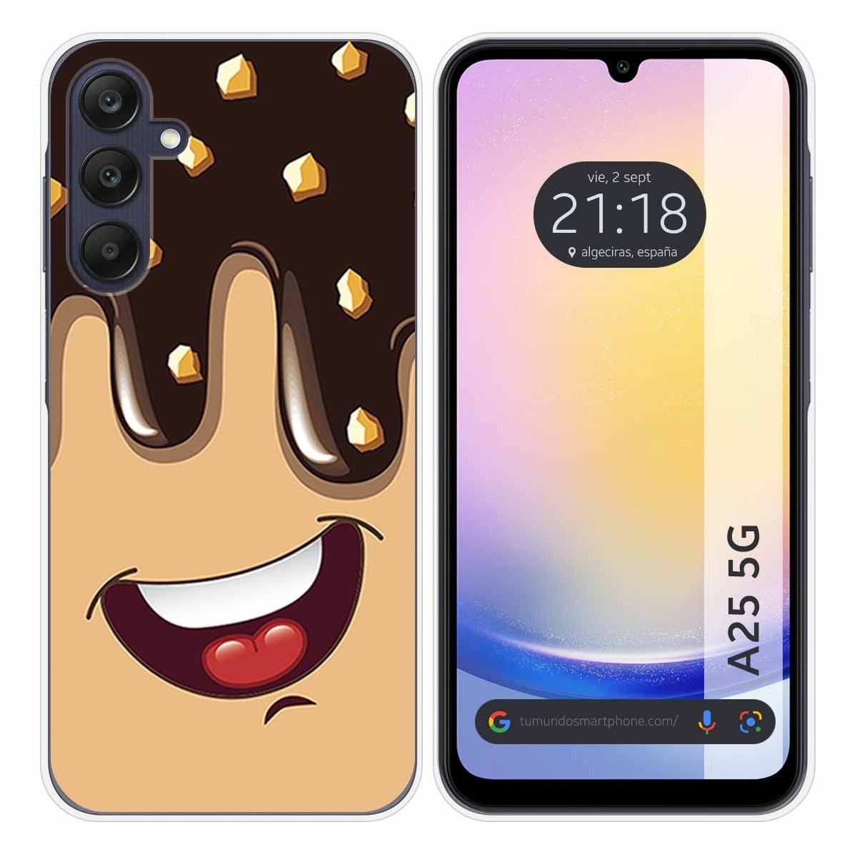Funda Silicona para Samsung Galaxy A25 5G diseño Helado Chocolate Dibujos
