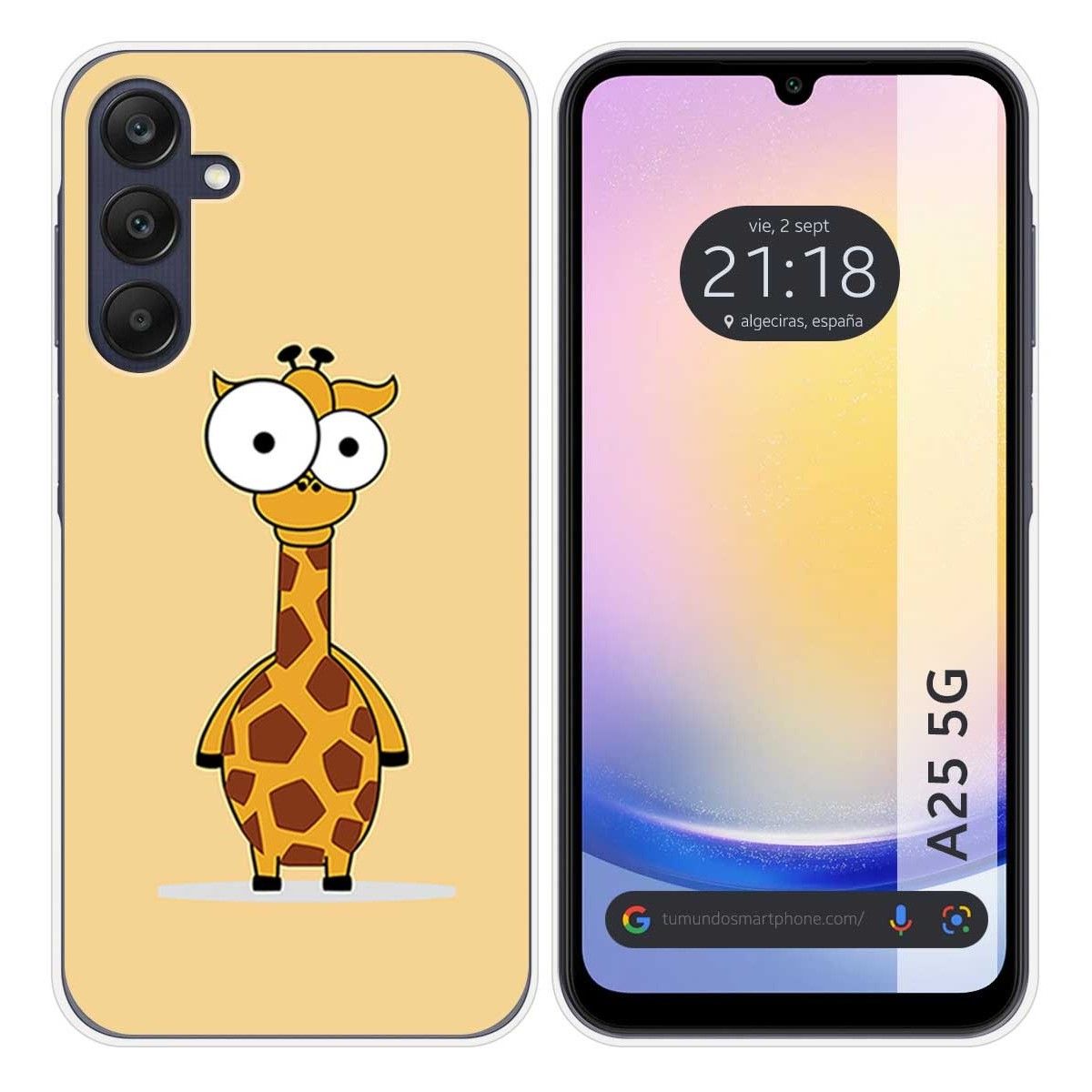 Funda Silicona para Samsung Galaxy A25 5G diseño Jirafa Dibujos