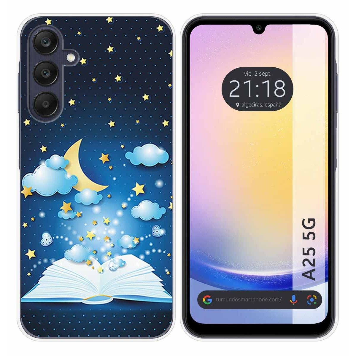 Funda Silicona para Samsung Galaxy A25 5G diseño Libro Cuentos Dibujos
