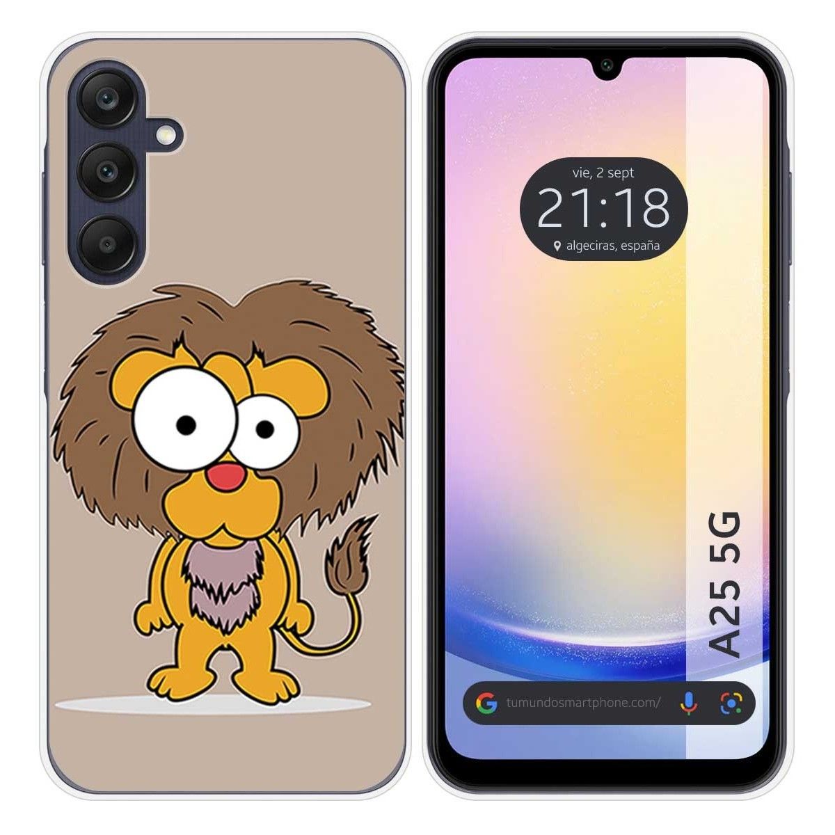 Funda Silicona para Samsung Galaxy A25 5G diseño Leon Dibujos