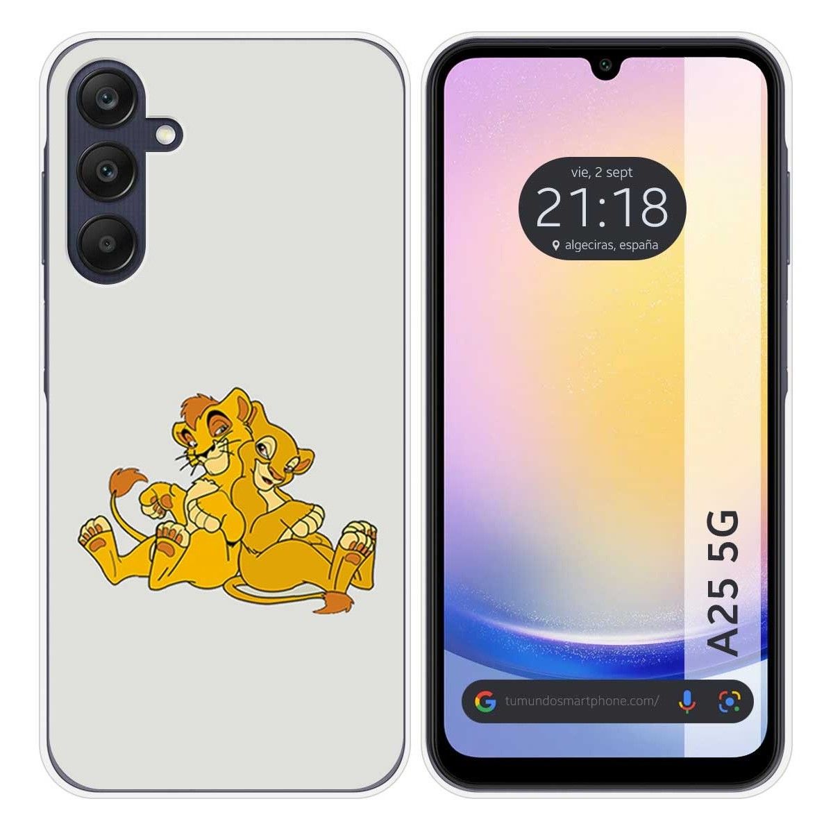 Funda Silicona para Samsung Galaxy A25 5G diseño Leones Dibujos