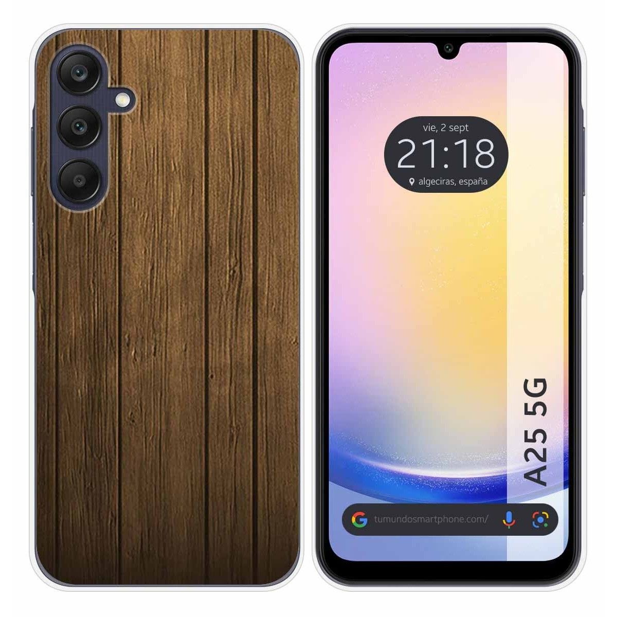 Funda Silicona para Samsung Galaxy A25 5G diseño Madera Dibujos