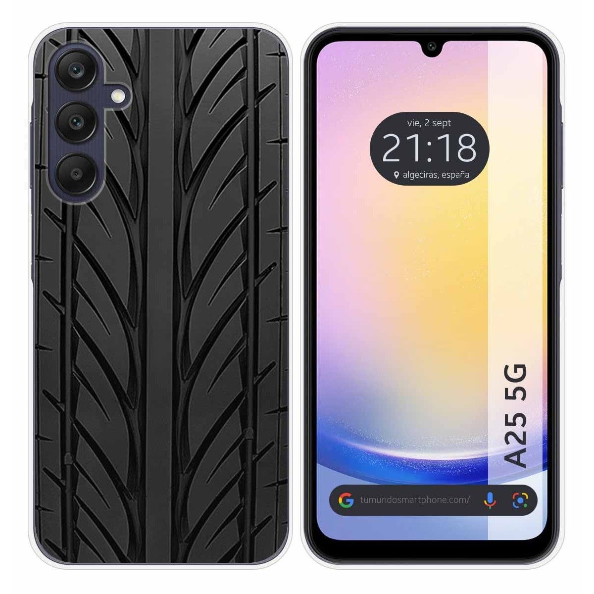 Funda Silicona para Samsung Galaxy A25 5G diseño Neumatico Dibujos