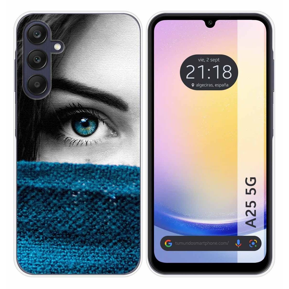 Funda Silicona para Samsung Galaxy A25 5G diseño Ojo Dibujos