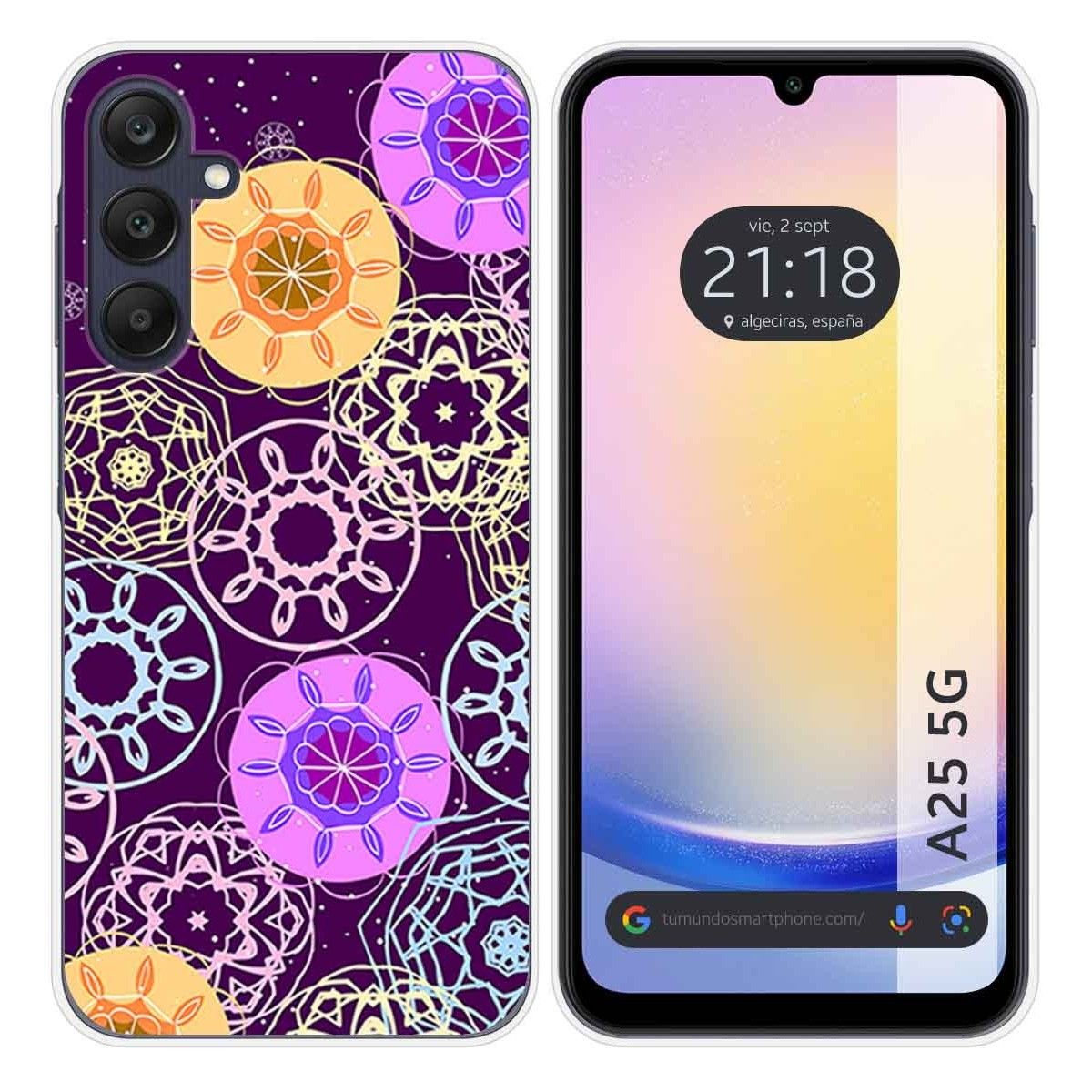 Funda Silicona para Samsung Galaxy A25 5G diseño Radial Dibujos