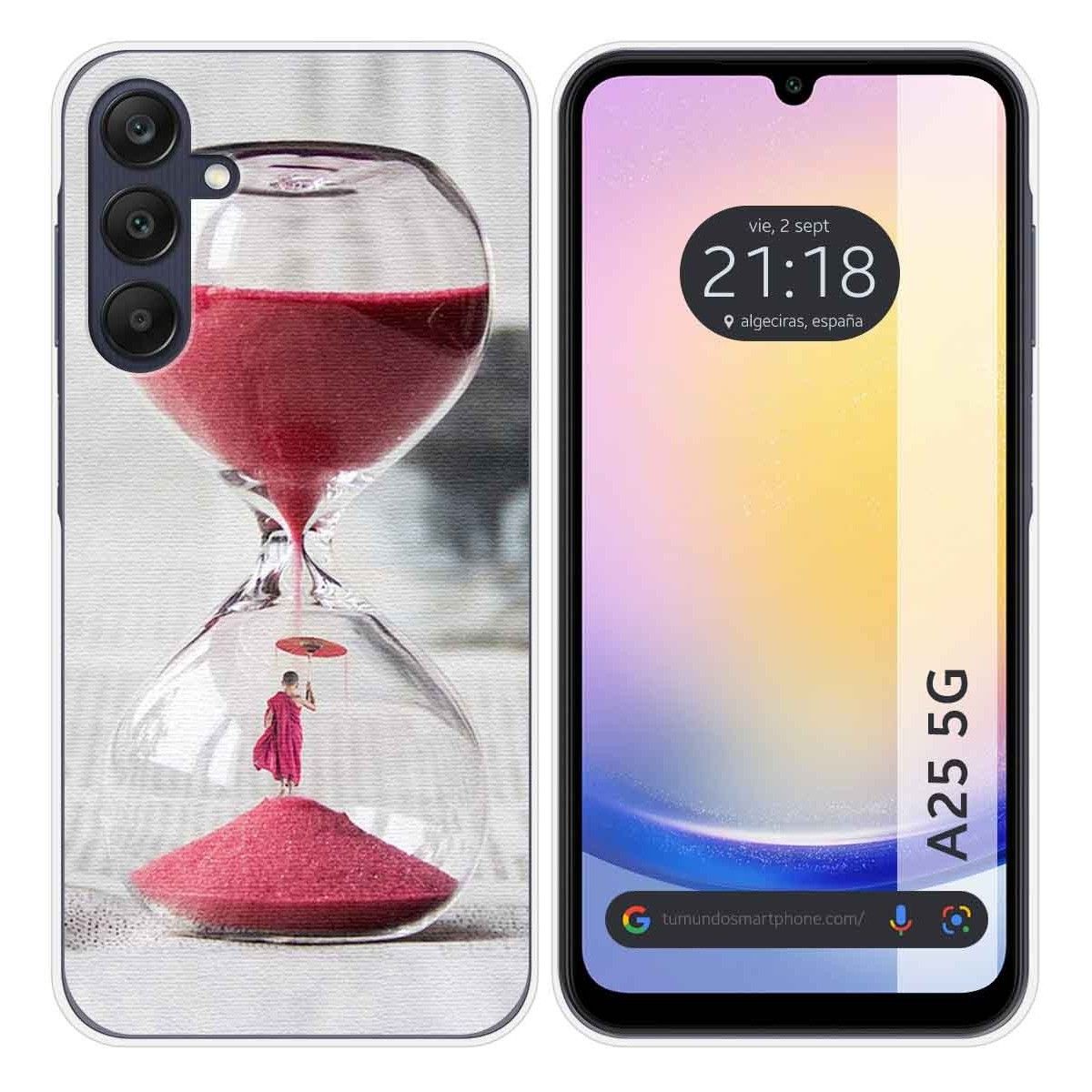 Funda Silicona para Samsung Galaxy A25 5G diseño Reloj Dibujos
