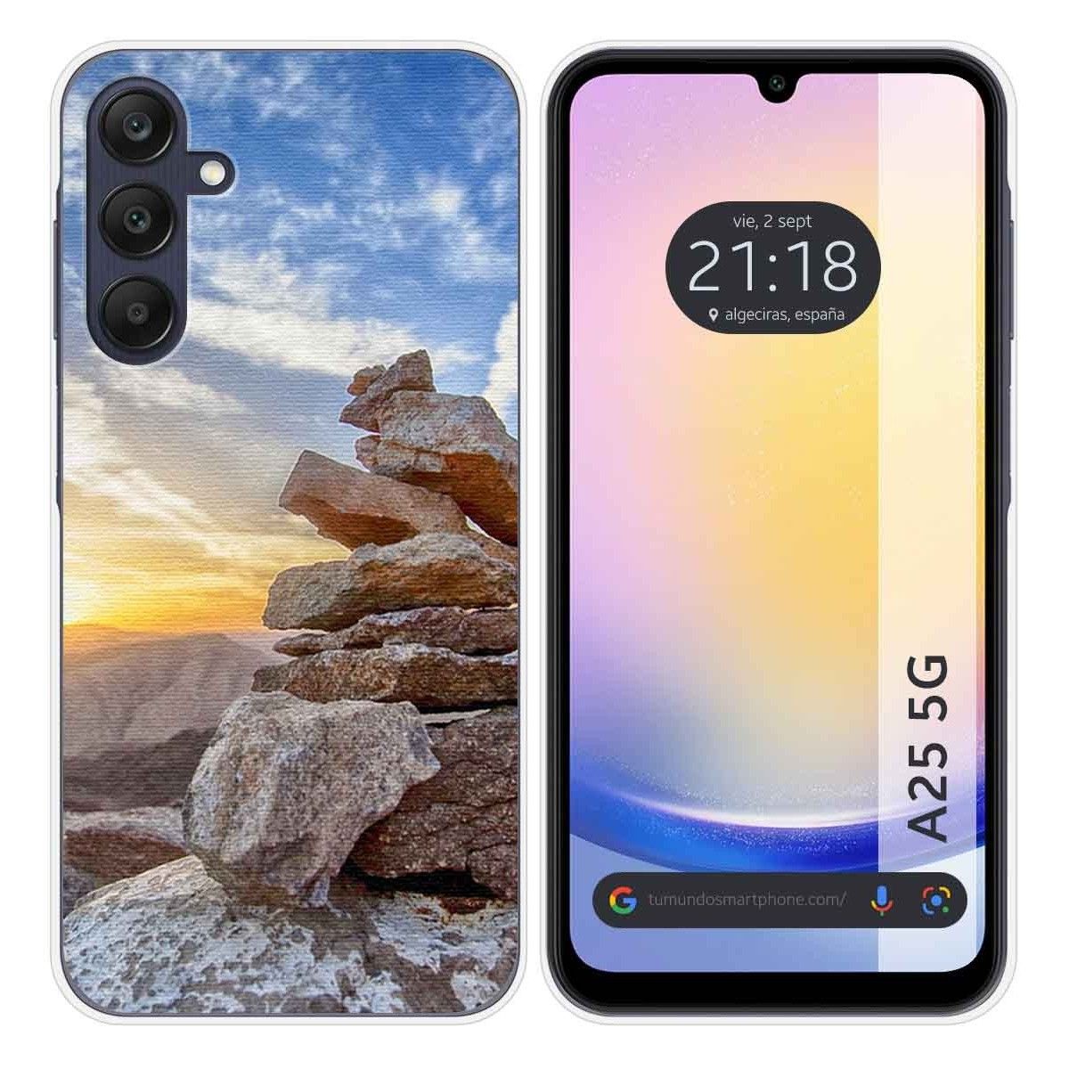 Funda Silicona para Samsung Galaxy A25 5G diseño Sunset Dibujos