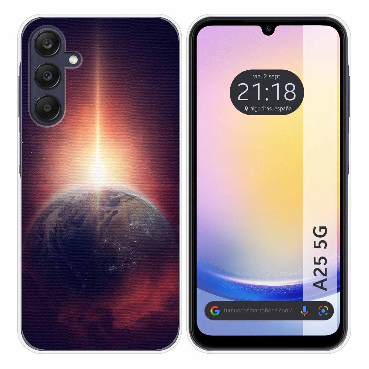 Funda Silicona para Samsung Galaxy A25 5G diseño Tierra Dibujos